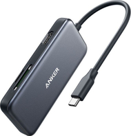 Hub 5në1 Anker (2A1H2M), USB-C, i hirtë