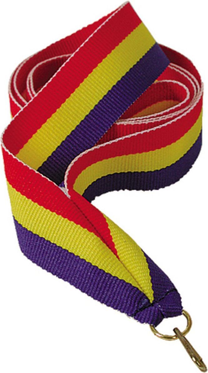 Rrip për medalje Victoria Sport, 22 mm, i kuq / verdhë / kaltër
