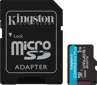 Kartë memorie SD + përshtatës Kingston Canvas Go Plus 1Tb Micro-SDXC+ ADAP