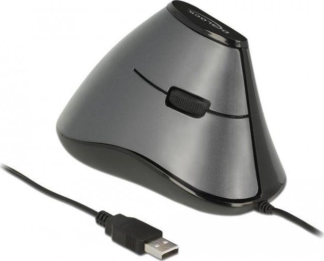 Maus Delock 12527, me kabllo, USB, i zi dhe i hirt