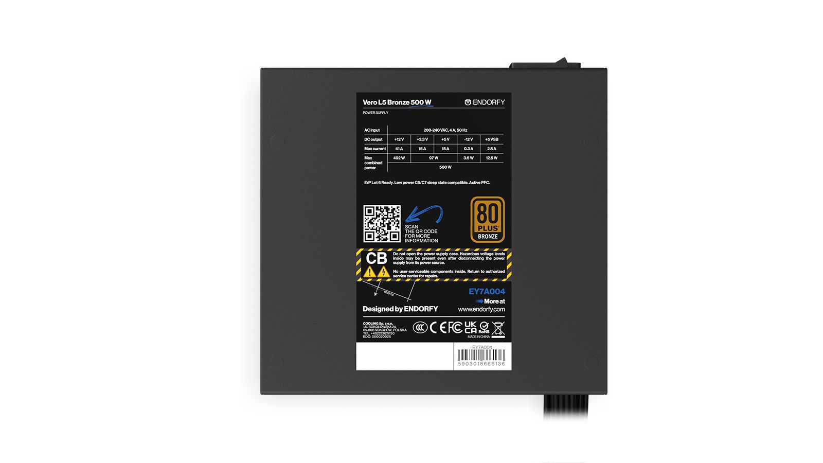Burim energjie ENDORFY Vero L5, 24-pin ATX, 500 W