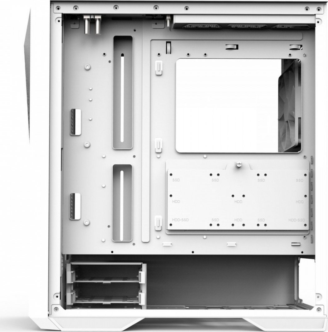 Куќиште за компјутер Zalman Z9 Iceberg ARGB, бело, Midi Tower
