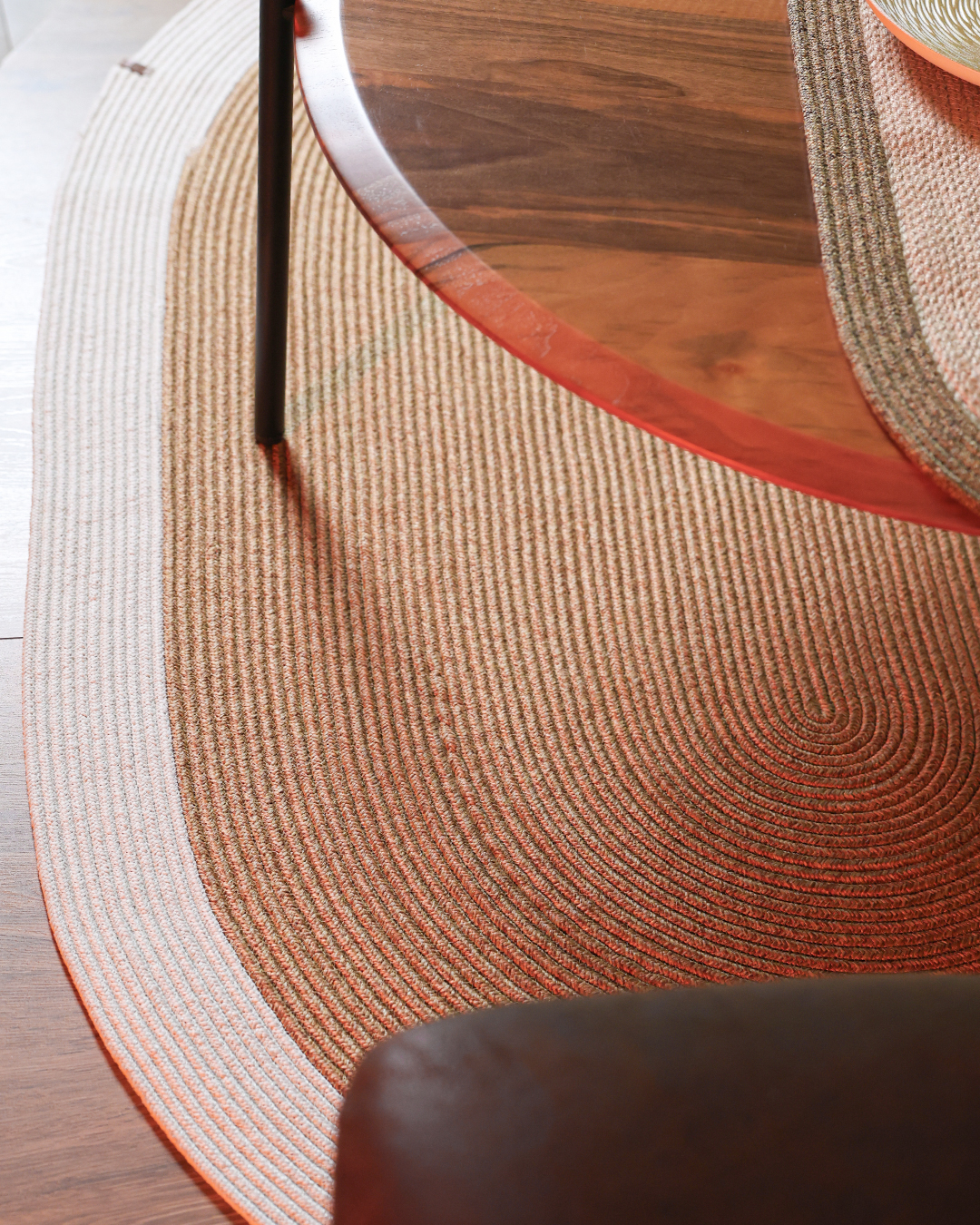 Tepih Nesa Home Handmade bamboo, 120x180, kafe/bardhë