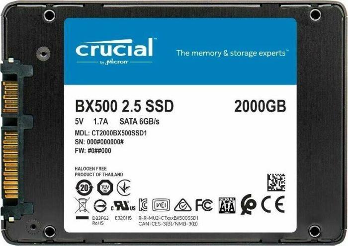 Disk SSD Crucial BX500, 2TB, 2.5" SATA III