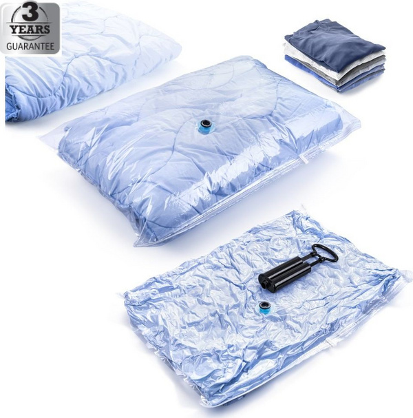 Set qese për rroba dhe pompë thithëse Lamart LT8023, 2 copë, 45x70 cm, transparente