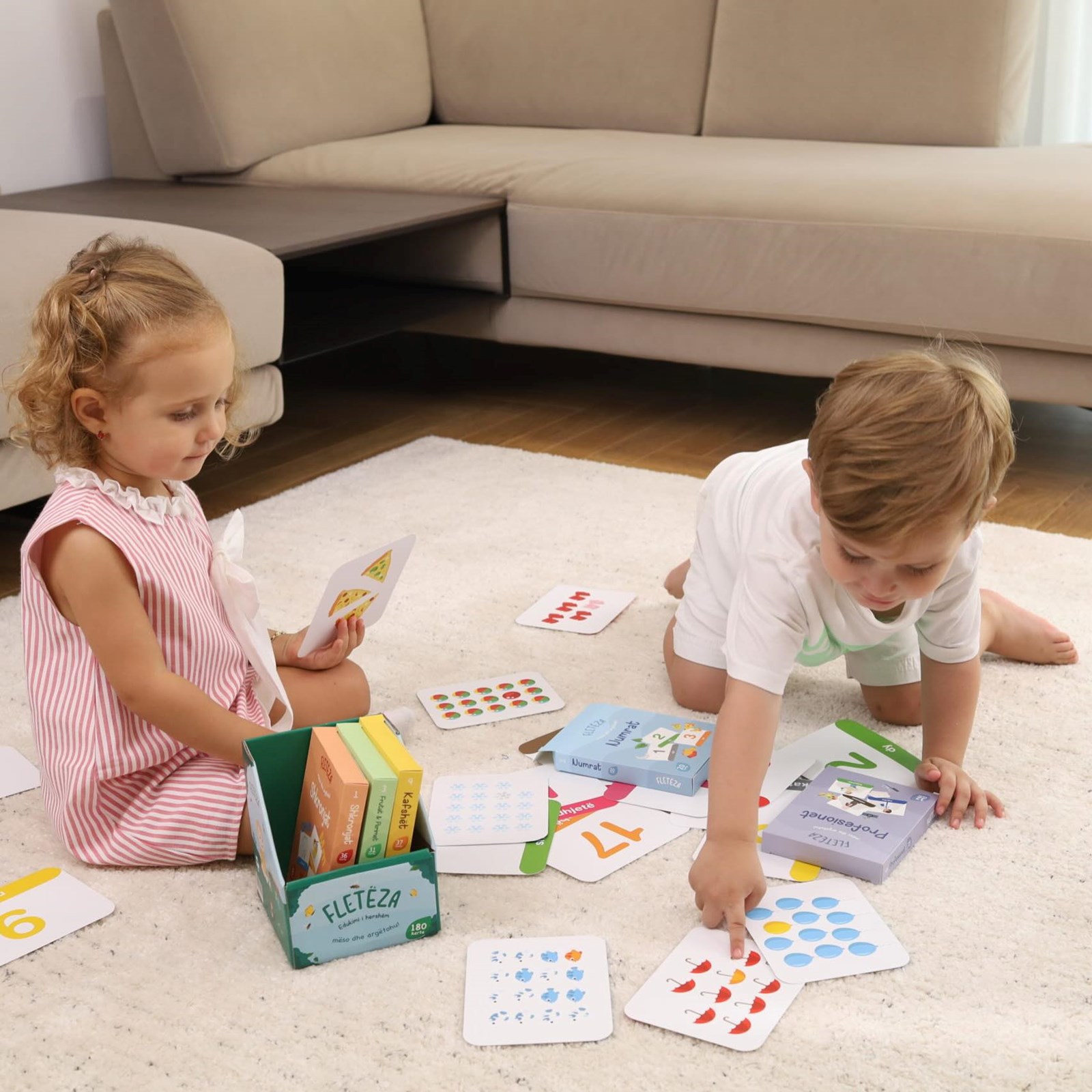 Karta edukative Fletëza, 6 në 1, 180 copë