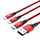 Kabllo Unitek, USB A / USB C / Micro-USB B / Lightning, 1.2 m, e kuqe