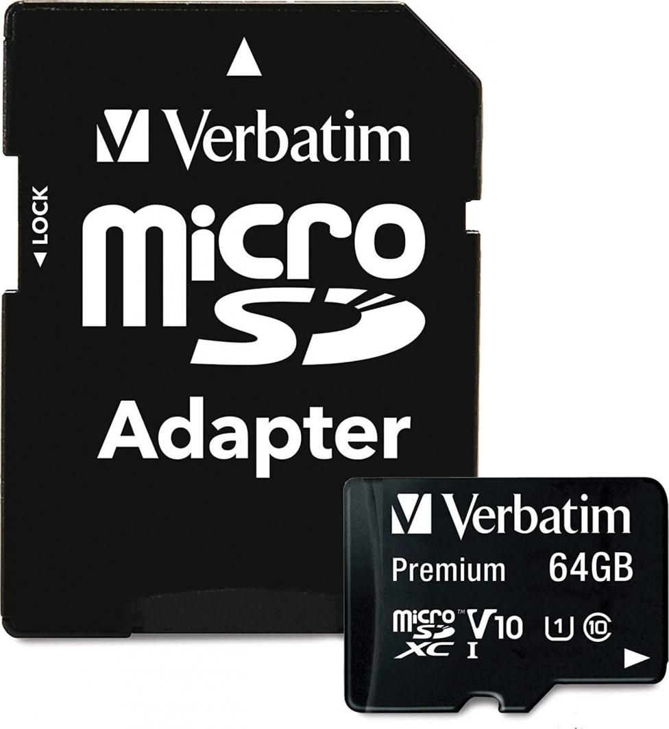 Kartë memorie Verbatim Premium MicroSDHC (44084), 64 GB, Class 10, UHS-I/U1 Kartë memorie Verbatim Premium MicroSDHC (44084), 64 GB, Class 10, UHS-I/U1