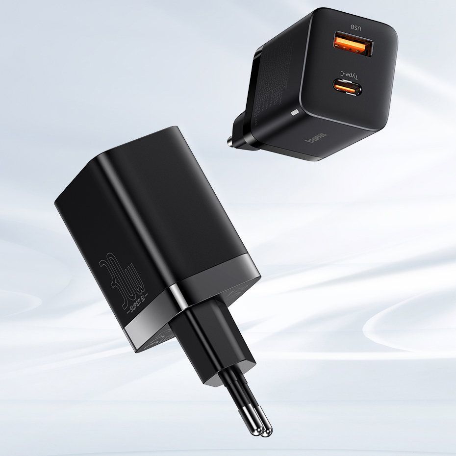 Karikues Baseus Super Si Pro, 1 x USB A 1 x USB C, i zi