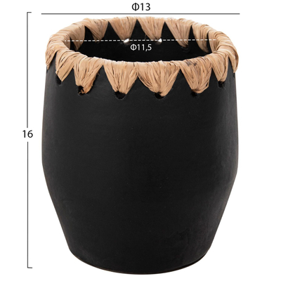 Vazo dekorative Φ13×16 Hcm (HM4368), zezë