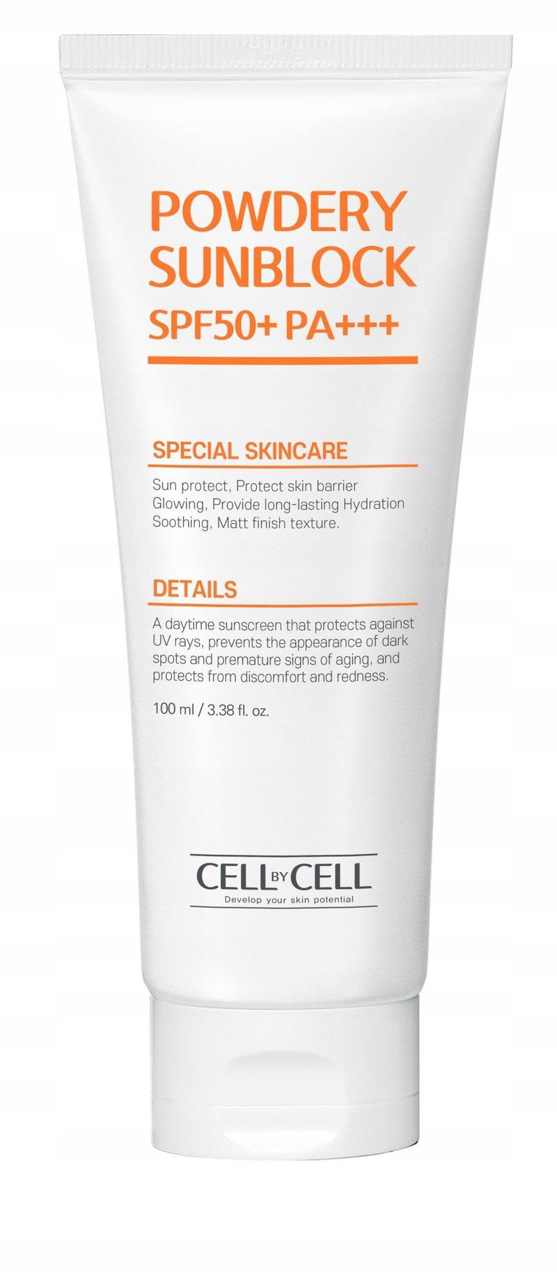 Krem dielli Cell By Cell Powdery Sunblock, fytyrë, SPF 50+, 100 ml