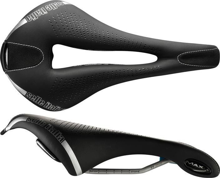 Shalë biçiklete Selle Italia Max Flite Gel TI316 Superflow, e zezë