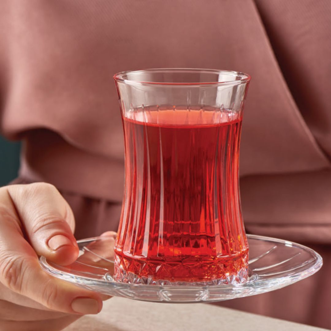 Set - Gota dhe tablla të cajit Paşabahçe Elysia, (6+6 copë)
