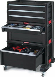 Kuti veglash me rrota Keter 237786, e zezë Kuti veglash me rrota Keter 237786, e zezë