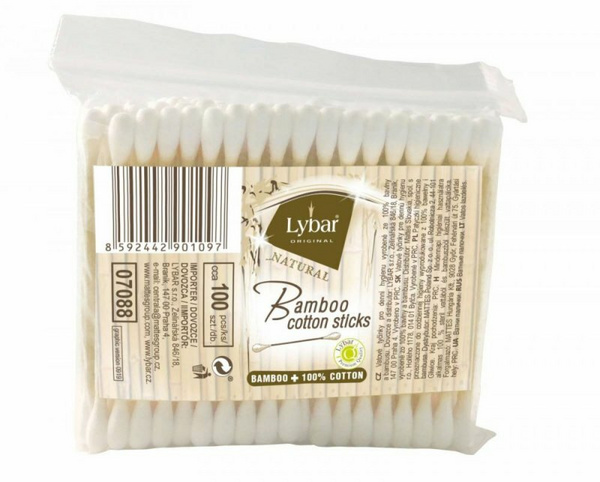Pastrues pambuku për veshë Lybar Original Natural Bamboo, 100 copë