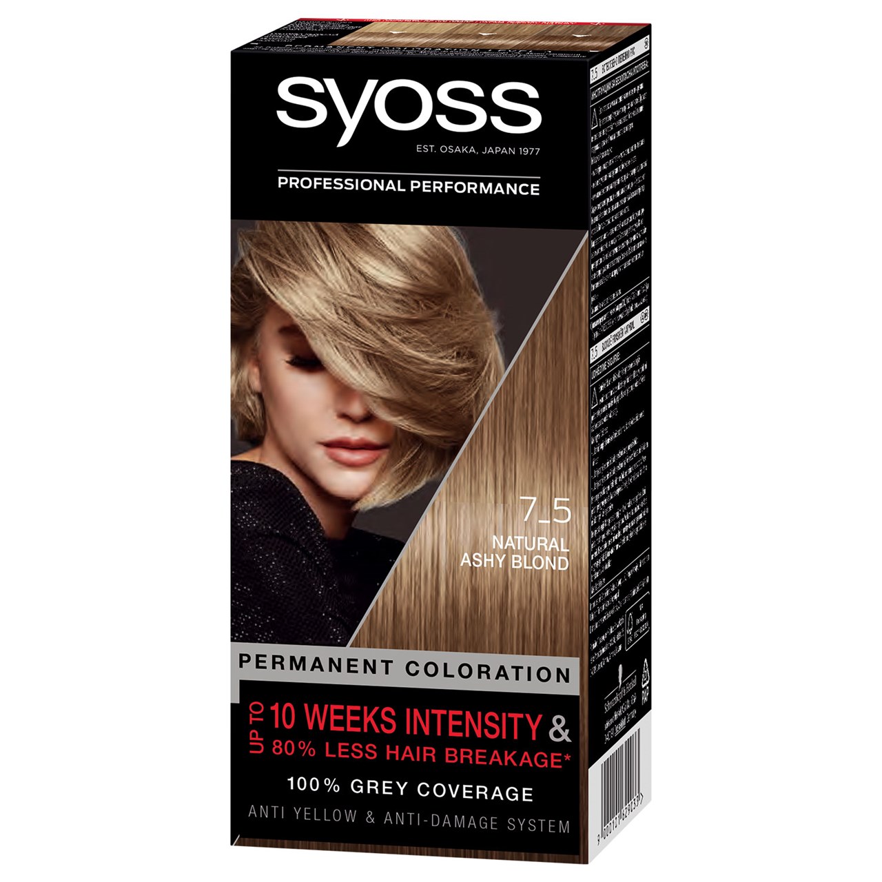 Ngjyrë për flokë Syoss, 7.5 Natural Ash Blonde, 50 ml