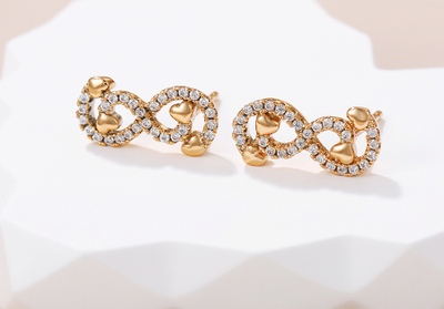 Set qafore/byzylyk/vathë, Xuping, të praruar në ar 18K