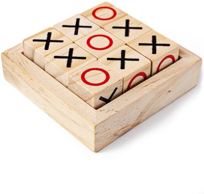 Lojë tavoline Bigjigs - tic-tac-toe prej druri
