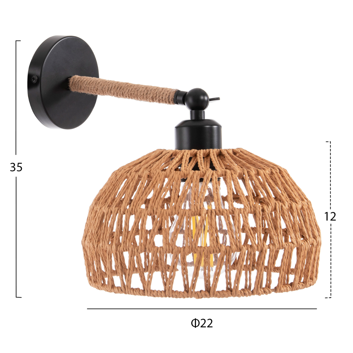 Dritë muri Glide 22x22x35-21Hcm (HM4475)