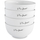 Pjata set porcelani 4 copë Lamart LT9014, të bardha