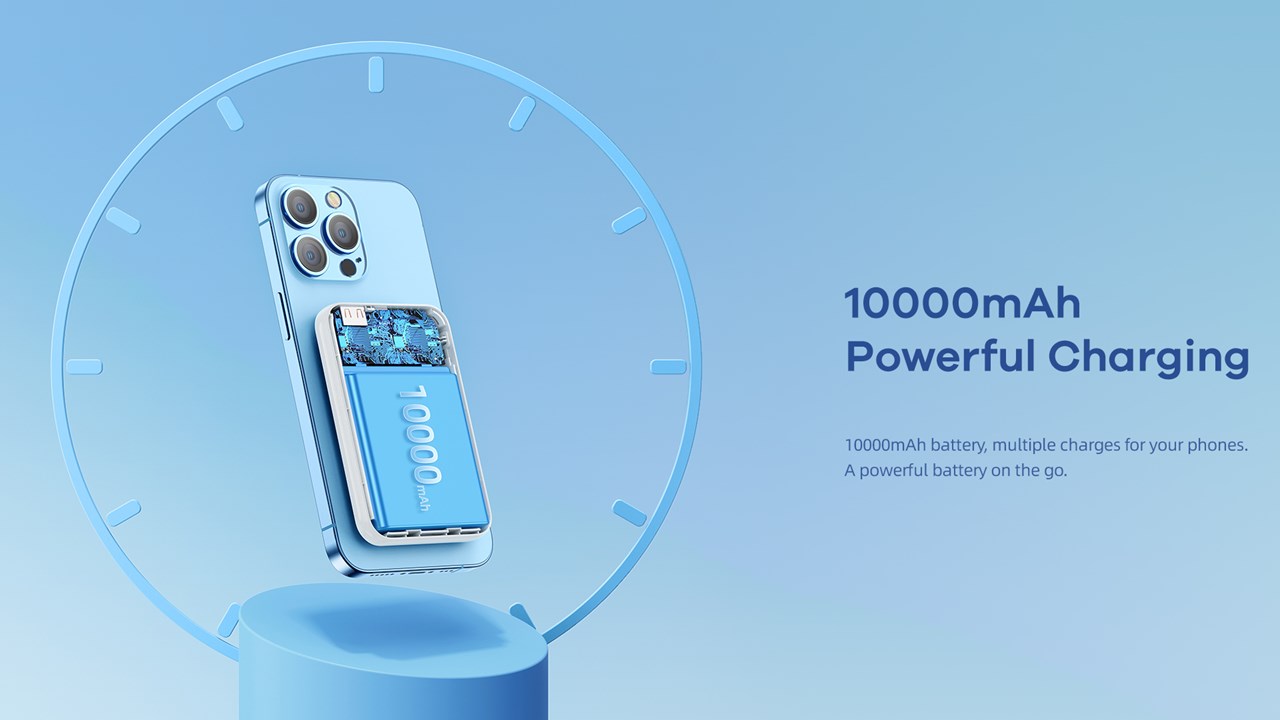 Power Bank Magnetik Remax RPP-85 22.5W, 10000 mAh, e bardhë