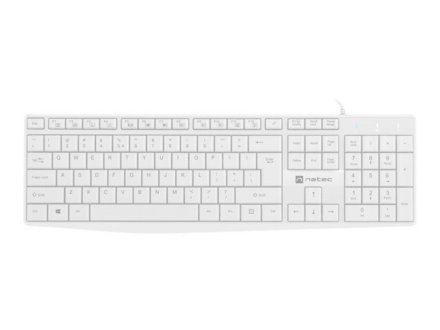 Tastierë Natec NAUTILUS, USB, e bardhë
