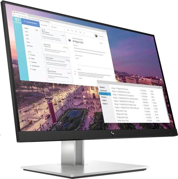 Monitor HP E23 G4 (9VF96AA), 23'' WLED, FHD, i zi / argjendtë