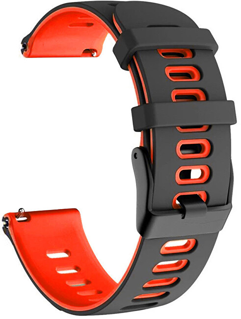 Rrip silikoni 4wrist për Garmin 20 mm, i zi/kuq
