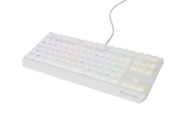 Tastierë Genesis Thor 230 TKL RGB Outemu Brown, e bardhë