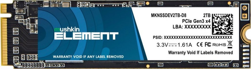 Disk SSD Mushkin Element, 2TB, M.2 2280 PCI-E x4 Gen3 NVMe