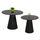 Set Dien 2 tavolina kafe Φ56&Φ43cm (HM9926), zezë