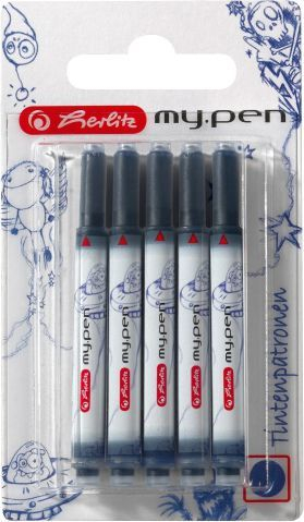 Fishekë stilolapsi Herlitz (10999852), 5 copë, të kaltër