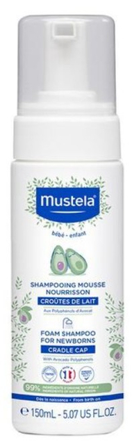 Shampo shkumë për foshnja të posa lindura Mustela, 150 ml Shampo shkumë për foshnja të posa lindura Mustela, 150 ml