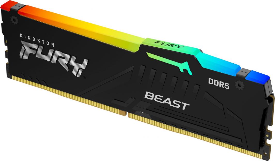 Memorie Kingston Fury Beast RGB, DDR5, 32 GB, 5600 MHz, CL40, KF556C40BBA-32