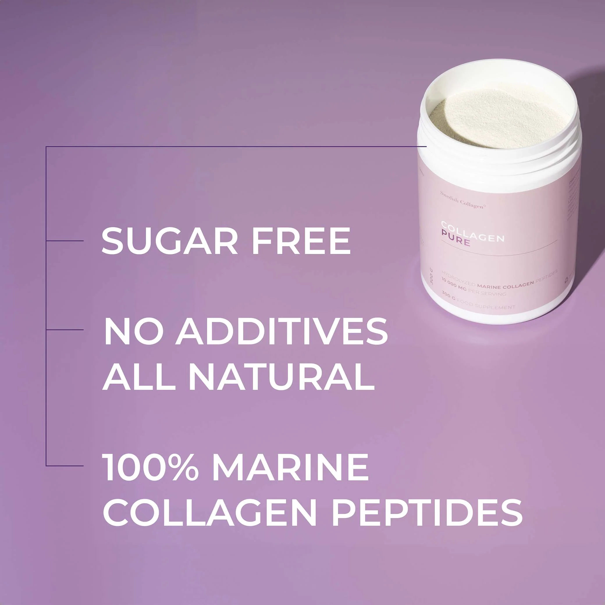 Kolagjen pluhur Swedish Collagen Pure, 300gr