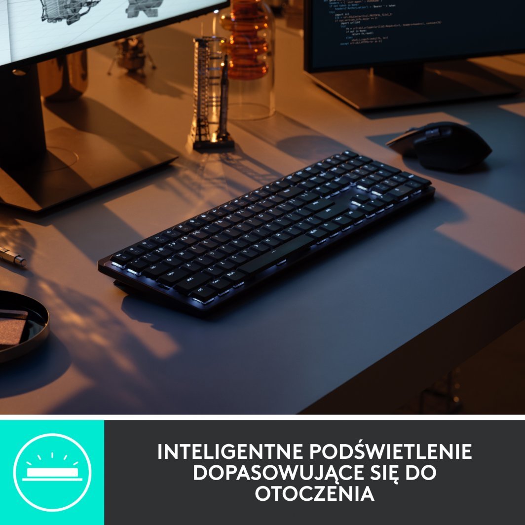 Tastierë wireless Logitech MX Mechanical Wireless, US, grafit