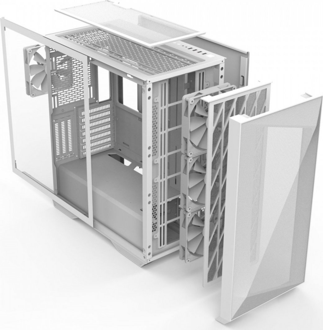 Куќиште за компјутер Zalman Z9 Iceberg ARGB, бело, Midi Tower