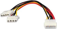 Kabllo Equip 1x Molex > 2x Molex,  0,20m