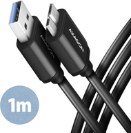 Kabllo AXAGON USB-A - micro USB 3.2 Gen 1 SPEED, 3A, 1m, e zezë Kabllo AXAGON USB-A - micro USB 3.2 Gen 1 SPEED, 3A, 1m, e zezë
