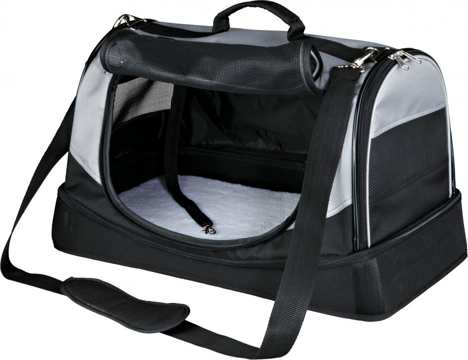 Çantë transportuese për qen Trixie Holly, 50 x 30 x 30cm, e zezë / e hirtë Çantë transportuese për qen Trixie Holly, 50 x 30 x 30cm, e zezë / e hirtë