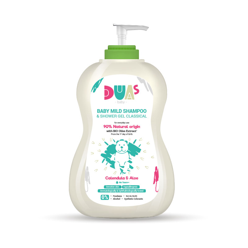 Shampon & Xhel dushi për beba, Duas- Classic, 400ml
