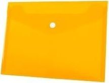 Zarfe polipropileni me pullë mbyllëse Tetis A4, 12 copë, portokalli