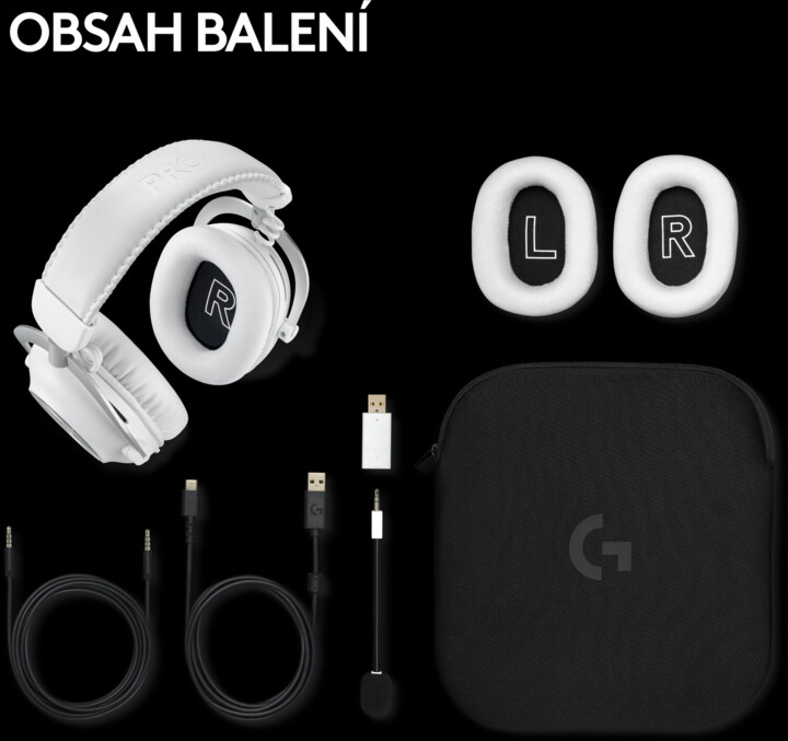 Kufje Logitech G PRO X 2 LIGHTSPEED, të bardha