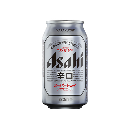 Birrë Asahi Super Dry Bjonde kanaçe, 0.33L