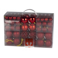 Set stolish festive për bredh, të kuqe, 100 copë