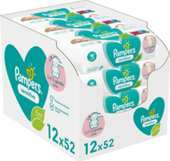 Lecka të lagështa Pampers Sensitive 12x52 copë