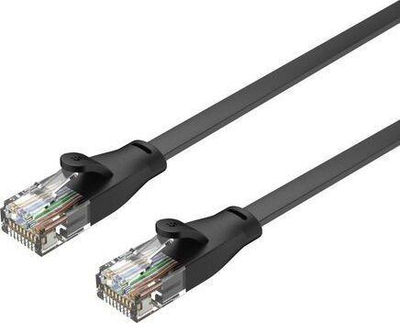 Kabllo rrjeti e sheshtë Unitek, UTP Ethernet, Cat.6, 1m, e zezë