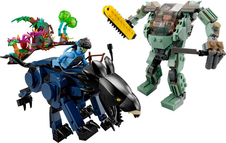 Set LEGO® Avatar 75571 Neytiri and Thanator Vs. Quaritch in AMP suit, 560 pjesë