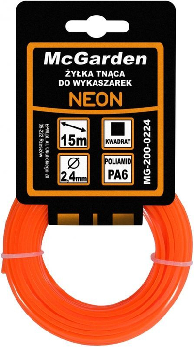 Linja për prerjen e barit McGarden, 3.0 mm 15m