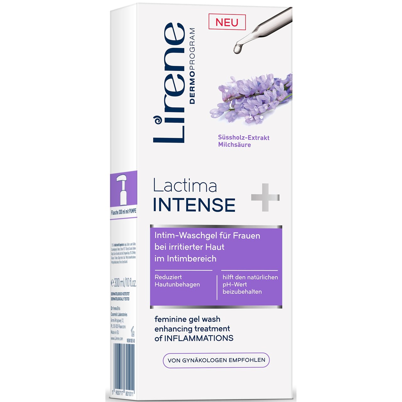 Xhel shpërlarës për pjesët intime Lirene Lactima Intense, 300 ml